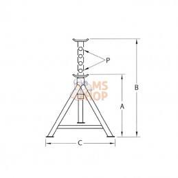 CAX2H; COMPAC; Support d'axe 2 ton H; pièce detachée