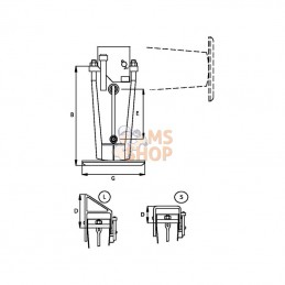 STRDN513L; SIMOL; Pied béquille; pièce detachée