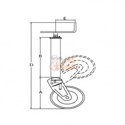 STRS124Z; SIMOL; Roue de support; pièce detachée