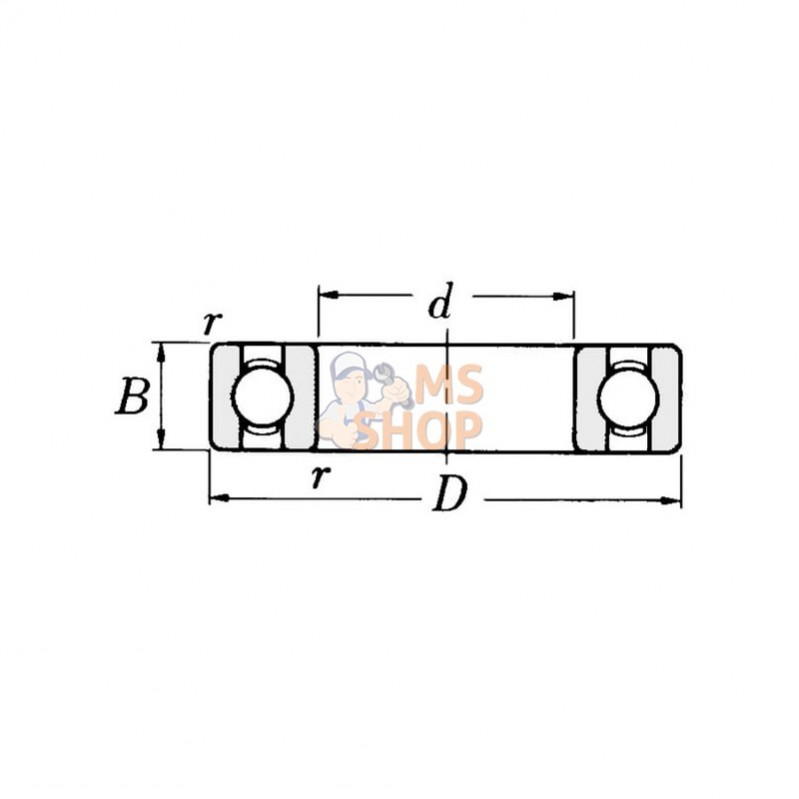 W60102RS1VT378; SKF; Roulement rainuré à billes; pièce detachée W60102RS1VT378; SKF; Roulement rainuré à billes; pièce detachée