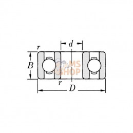 W62012Z; SKF; Roulement rainuré à billes; pièce detachée