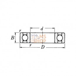 W60042RS1VP311; SKF; Roulement rainuré à billes; pièce detachée