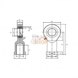 SI20ES2RS; SKF; Œillet articulé; pièce detachée