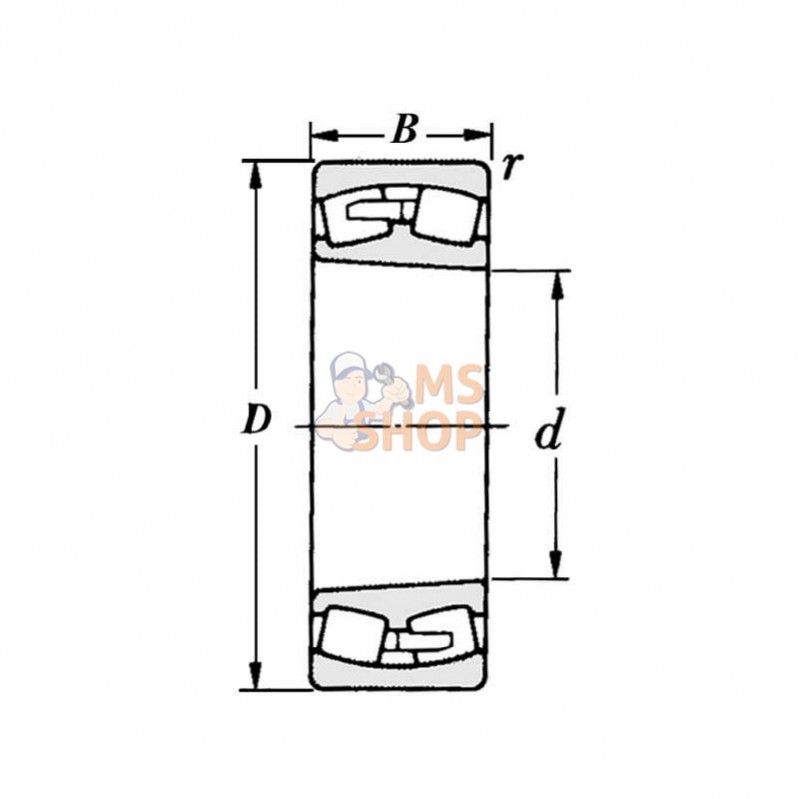 23218E1XLKTVPBC3; INA/FAG; Roulement à rouleaux sphériques 90x160x52,4 mm, 23218-E1-XL-K-TVPB-C3 INA/FAG; pièce detachée