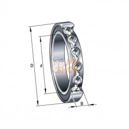 619092RZ; INA/FAG; Roulement à billes à gorge profonde 45x68x12 mm, 61909-2RZ INA/FAG; pièce detachée