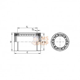 KB1232PPAS; INA/FAG; Roulement linéaire; pièce detachée
