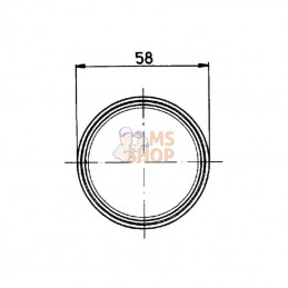 300001020; JOKON; Catadioptre rond blanc Ø58 mm autocollant; pièce detachée