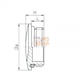 104015MG; JACOB; Bouton obturateur laiton M40x1; pièce detachée