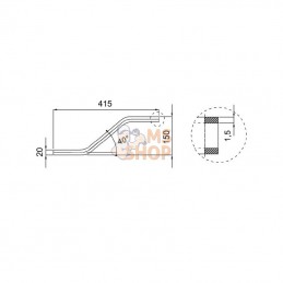 011LA0301; OMI; Raccord en S Alu-line Ø 20 mm; pièce detachée