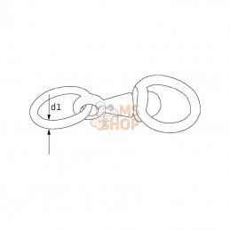 WE40V; KERBL; Virole pour chaîne 4mm; pièce detachée