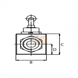 KHR04B; PISTER; Vanne à bille 1/4" BSP+fix.; pièce detachée