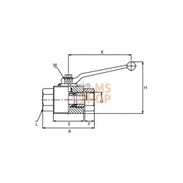 KHR06B; PISTER; Vanne à bille 3/8" BSP+fix.; pièce detachée
