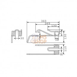 4104311750; LELY; Dent flexible à D org. Lely; pièce detachée