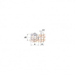 9296; KRAMP; Écrou hexagonal à souder DIN929 M6x1.00 Acier Kramp; pièce detachée