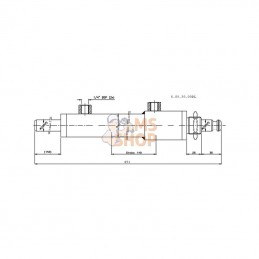 6003000DL; SATURN; Vérin hydraulique 6" type 3 tige traversant; pièce detachée