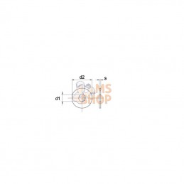 CR625RVSP050; KRAMP; Rond. caros. 6,4x25x1,5 inox A2; pièce detachée