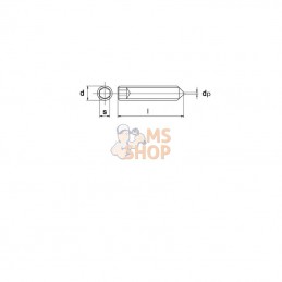 91468BP001; KRAMP; Vis sans tête six pans creux bout pointeau M6x8 noire; pièce detachée