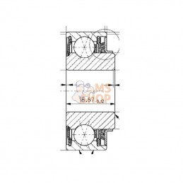 F556129KLQ; INA/FAG; Roulement 4 points; pièce detachée