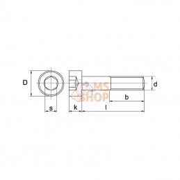 9121040; KRAMP; Vis cyl. 6p cr. M10x40 8.8 zingué; pièce detachée