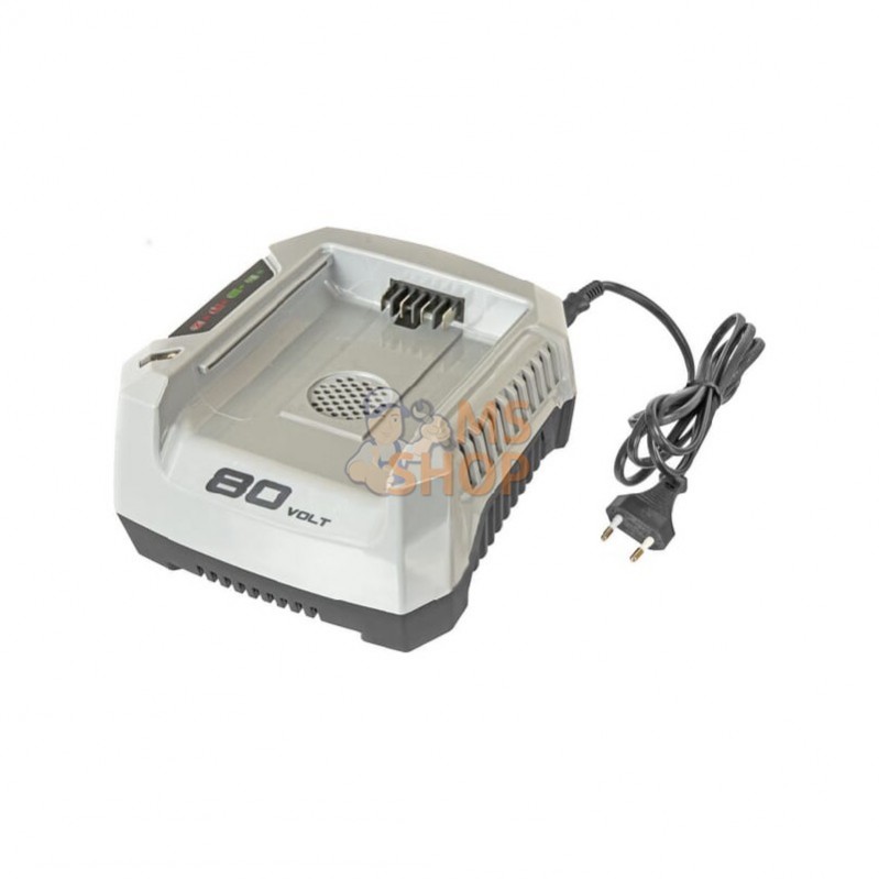 1182041410; STIGA; Chargeur de batterie 80vcc fiche CE tête motorisée; pièce detachée