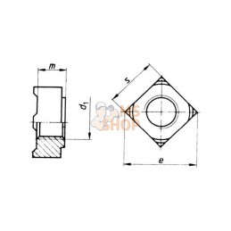 92812; KRAMP; Écrou à souder DIN928 M12x1.75 Acier Kramp; pièce detachée