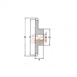 SE3810; KRAMP; Pignon Simplex 10 dents chaîne 3/8"x7/32" 06 B-1 Kramp; pièce detachée