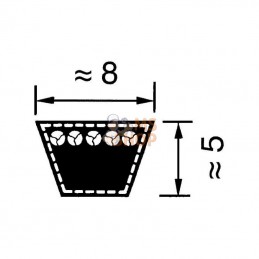 VB81050; OPTIBELT; Courroies trapézoïdales; pièce detachée