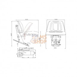 TS16000GP; GOPART; Siège à suspension mécanique; pièce detachée