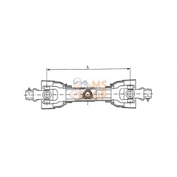 PTO60T710GP; GOPART; Arbre d'entraînement 710 mm; pièce detachée