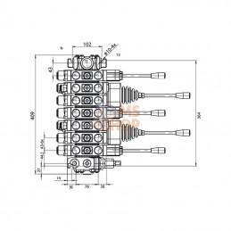 MBVA7001; GOPART; Vanne sections 7 sections; pièce detachée