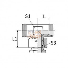 ETSD12LP050GP; GOPART; Té orientable 12L - 50 pcs; pièce detachée