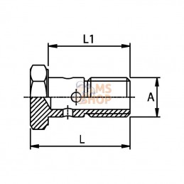 HBM20; KRAMP; Boulon banjo M20; pièce detachée