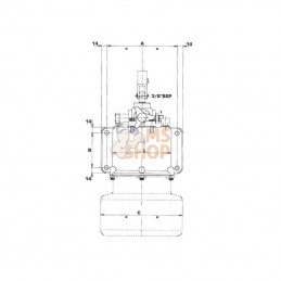 PMSD2502; OMFB; Pompe à main 25cc D.E.+réservoir 2ltr; pièce detachée