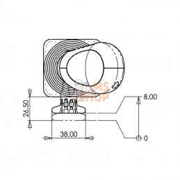 IMCL60200B; INDEMAR; Joystick sans boutons; pièce detachée