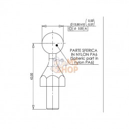 IMCL93717; INDEMAR; Rotule de direction fixe, joystick IMCL; pièce detachée