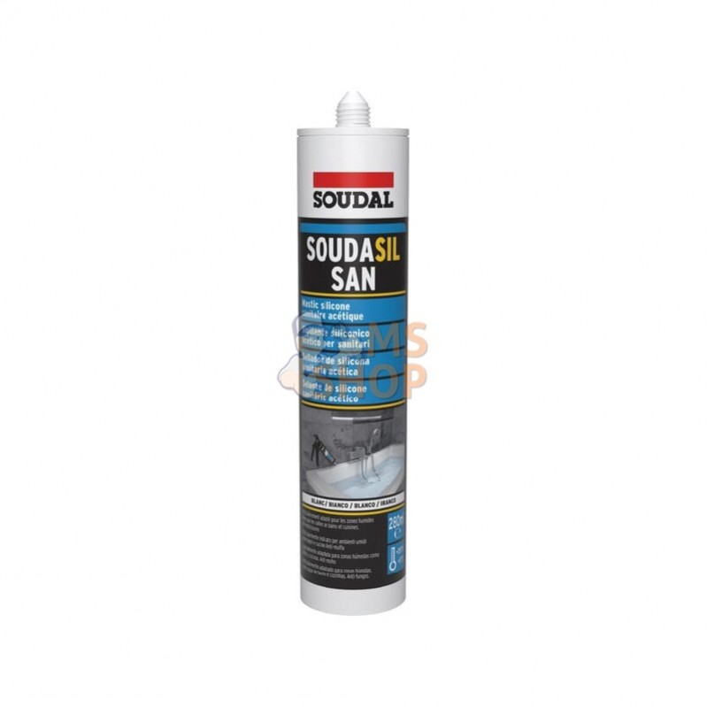 128790SOU; SOUDAL; Silicone sanitaire acétique 280ml (Blanc); pièce detachée