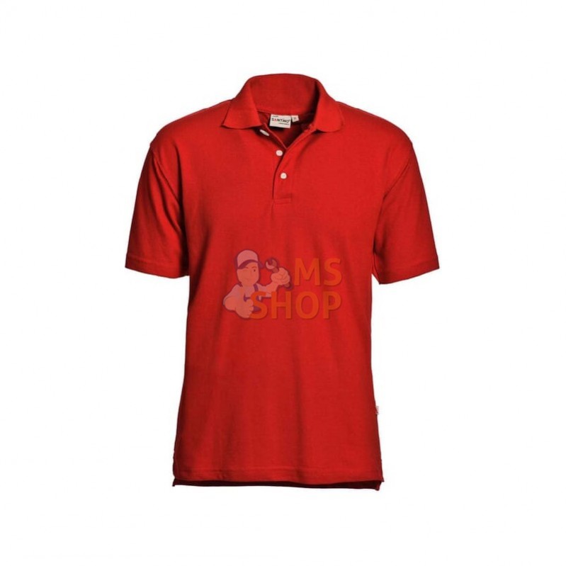 C210072L; SANTINO; Poloshirt rouge L; pièce detachée