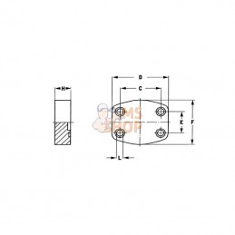 AFC308; OLEO TECNICA; Bride SAE 3000PSI 1/2; pièce detachée