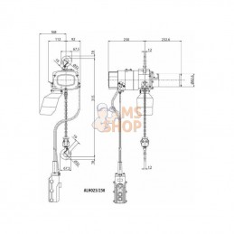 ALH025250; REMA; Electrique palan 250kg 230 v; pièce detachée