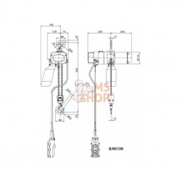 ALH05500; REMA; Electrique palan 500kg 230 v; pièce detachée