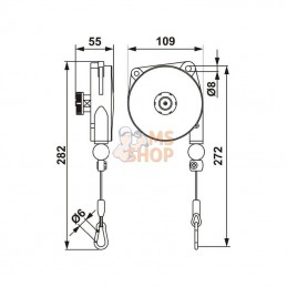 VB9312; REMA; Peson à ressort 1-2,0 kg 1,6 m; pièce detachée