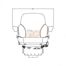 AS3030D; SEARS; Siège à suspension pneumatique; pièce detachée