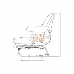 AS3030D; SEARS; Siège à suspension pneumatique; pièce detachée