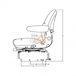 AS3030D; SEARS; Siège à suspension pneumatique; pièce detachée