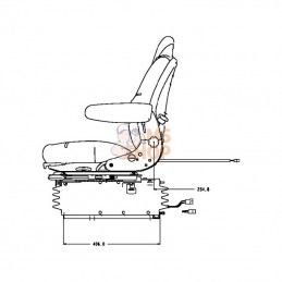 AS3045A; SEARS; Siège à suspension pneumatique; pièce detachée