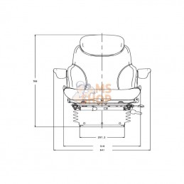 AS3045A; SEARS; Siège à suspension pneumatique; pièce detachée