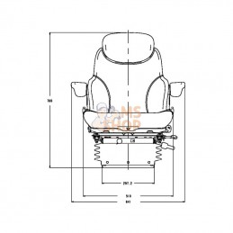 AS3045A; SEARS; Siège à suspension pneumatique; pièce detachée