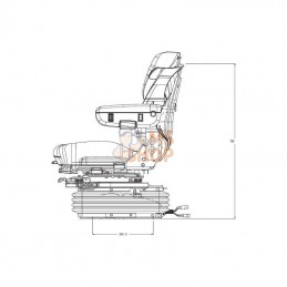 AS5090AC; SEARS; Siège suspension pneum. Sears; pièce detachée