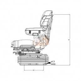 AS5090AC; SEARS; Siège suspension pneum. Sears; pièce detachée
