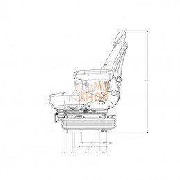 MS3007A; SEARS; Siège, suspension mécanique; pièce detachée